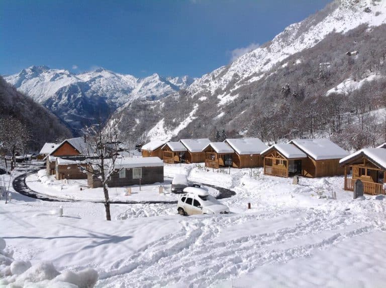 Camping La Ribere wintercamping 768x574